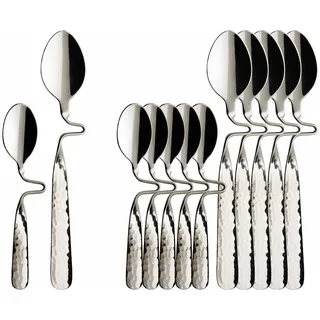 Villeroy & Boch Esslöffel "Kaffee- & Espresso-Löffel NewWave Caffè Spoon 17,5 cm & 12 cm 12er Set silber" Spülmaschinenfest, silber