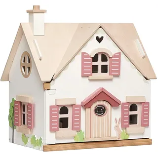Tender Leaf Toys Holzpuppenhaus Cottontail Natural/Pink 7508123