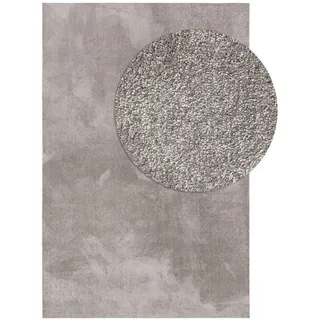 benuta nest Teppich Nina - Grau, 80x150 cm - Kunstfaser - Rechteckig , im Style: Uni, Minimalistisch - pflegeleicht, Teppiche Böden, Teppiche,