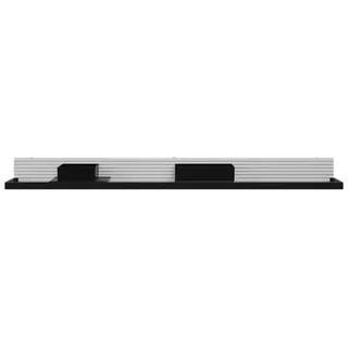 burgbad Fiumo Wandpaneel, mit Metallreling, mit Plisséestruktur, ACDX140F3956, Farbe: Weiß matt