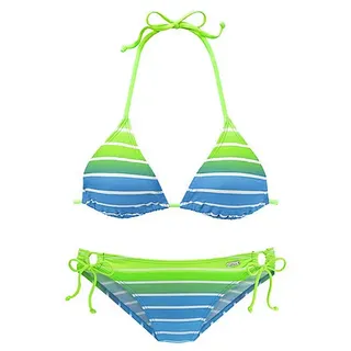 VENICE BEACH Triangel-Bikini Damen türkis-gestreift Gr.34 Cup A/B