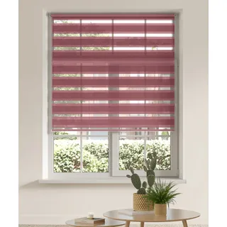 OTTO home Doppelrollo "MARANO" Lichtschutz Sichtschutz  Verdunkelung ohne Bohren freihängend Rollo, Fixmaß, Bestseller mit Klemmträgern, für Fenster & Tür, mauve