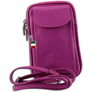 Florence Damen Mini-Handtasche echtes Leder Tasche fuchsia/pink OTF827P - Rosa