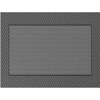 vidaXL Outdoor-Teppich Chevron ARAKIL Schwarz und Grau 400 x 300 cm - Schwarz