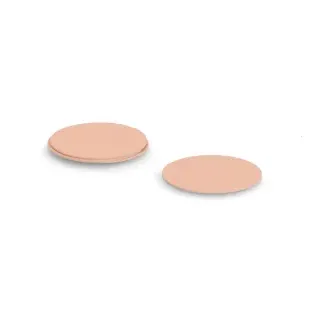 Zeller Glasuntersetzer-Set, Kunstleder, 4-teilig, Strapazierfähiges Set bestehend aus vier Glasuntersetzern, Farbe: puder