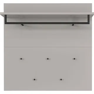 GERMANIA Garderobenpaneel »Lemont« Garderobenpaneel mit Ablageboden, Kleiderstange und Kleiderhaken, grau