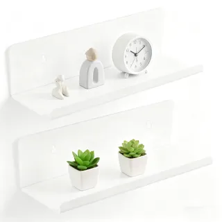 HJYIMYI 2 Stück Kleines Wandregal Weiß,20cm für Badezimmer,Esszimmer