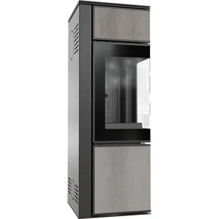 Kratki TORA/S 8 kW Ø 150 Quarzsinter Grau / Brennraum Schwarz