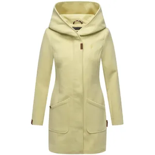Marikoo Wintermantel MARIKOO "Wintermantel Maikoo", Damen, Gr. XXL, gelb (pastel gelb), Obermaterial: 90% Polyacryl PAN. 8% Viskose CV. 2% Elasthan EL. Obermaterial: Futter: 100% Polyester PES. 100% Polyester PES., Mäntel Wintermantel