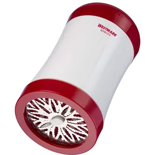 Westmark Kräuter-Schneider/Parmesan-Käsereibe, Mit austauschbaren, scharfen Einlege-Schneidscheiben, Kunststoff/Rostfreier Edelstahl, Weiß/Grün, 11602260, 7.50 x 7.50 x 13.40 cm