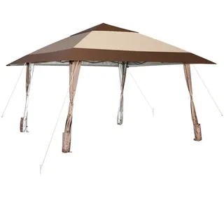 Costway Faltpavillon 4 x 4 m Braun