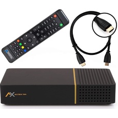 Bild AX Multibox Twin 4K UHD E2 Linux Twin mit PVR Aufnahmefunktion, DVB-S2 Tuner, HDTV, 2160p, H.265, HDR [vorprogrammiert für Astra & Hotbird] + HDMI Kabel