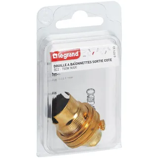 Legrand LEG97103 Lampenfassung mit Ring/seitlichem Ausgang für Kabel für B22-Bajonett-Leuchtmittel