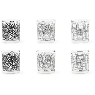 Excelsa Magic Black Wassergläser, Glas, Fassungsvermögen 260 ml, 6 Stück
