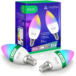 Nous P4 Smarte WLAN Glühbirne E14, - 2 Stück