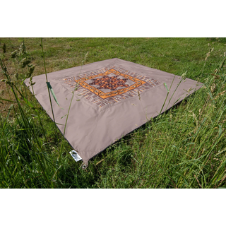 Outdoorteppich BENT "Verbindbarer Teppich Afrika", gelb (afrika druck), Teppiche, B : 250cm 1 Stk., 4mm, L: 250cm, Polyester, Outdoorteppich, PFC frei, B:250cm H:4mm L:250cm