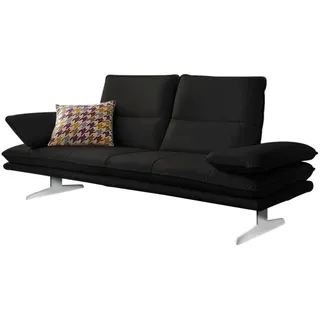 W.Schillig 2,5-Sitzer »broadway Designsofa mit hohem Sitzkomfort« Sitztiefenverstellung, Kopfteil- - Seitenteilverstellung, Breite 236cm, schwarz
