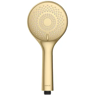 Wenko Wasserspar Duschkopf Watersaving, Handbrause mit Wasserspar-System, 3 Strahlarten, Ø 11 cm, ABS, Gold