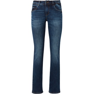 Tom Tailor Damen Alexa Straight Jeans mit Bio-Baumwolle, blau, Gr. 28/34