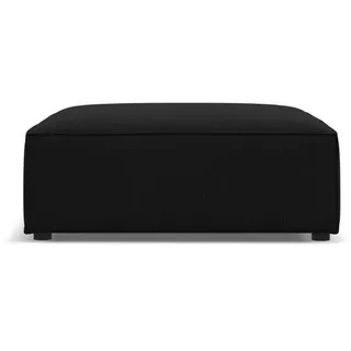 Micadoni Pouf Jodie aus strukturiertem Stoff schwarz , Schwarz , Textil , 80x40x102 cm , Hergestellt in Europa , Wohnzimmer, Sessel, Hocker & Hockerbänke, Poufs