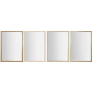 Home ESPRIT Wandspiegel, Weiß, Braun, Beige, Grau, Polystyrolglas, 66 x 2 x 92 cm (4 Stück)