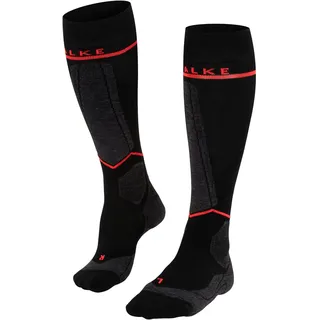Falke SK Compression Energy Kniestrümpfe Damen Schwarz/Rot 35-38