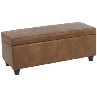 MCW Aufbewahrungs-Truhe Braun , Textil , 114x45x45 cm , Esszimmer, Bänke, Sitzbänke