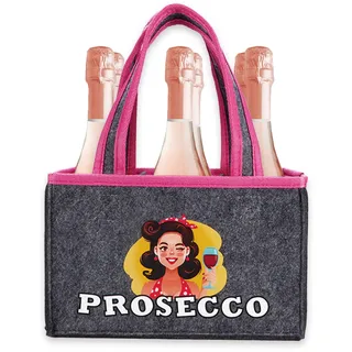 Anicy Prosecco Flaschentasche Filz, Lustige Geschenke für Frauen, Geburtstagsgeschenk für Fraue, Prosecco Geschenk für Freundin, Junggesellenabschied Frauen Geschenk