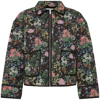 Ichi Wintermantel "Damen Jacke IHHULINA", jaquard flower