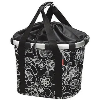 KLICKfix Bikebasket fleur schwarz