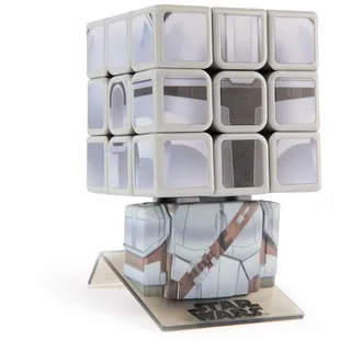 Spin Master Rubik's Cube, Star Wars, Mandalorian Cuber mit Display, herausforderndes Puzzles für Erwachsene, The Mandalorian, entspannendes Spielzeug für Kinder, Star Wars-Spielzeug, Sammelspielzeug ab 8 Jahren
