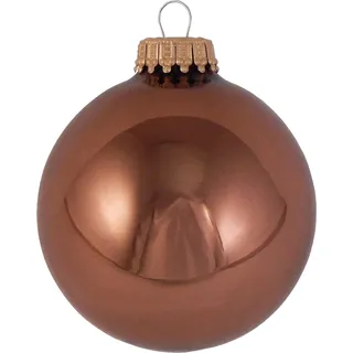 Krebs Glas Lauscha Weihnachtsbaumkugel »CBK70416, Weihnachtsdeko, Christbaumschmuck, Christbaumkugeln Glas«, braun Ø:7cm, Glaskugeln uni