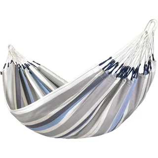 La Siesta HÄNGEMATTE single outdoor Weiß, Hellgrau, Hellblau - 140x300 cm