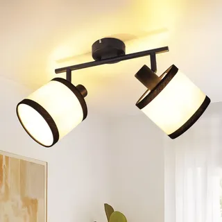 glitzerlife Deckenstrahler 2-flammig schwarz Stoff