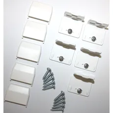 sunlines Sichtschutzzüge Montagezubehör, Packung, 5 St., für Plissees, für die Rahmen/-Wandmontage von Plissees, weiß