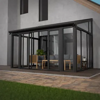 Juskys Wintergarten 428 x 312 cm 12 m2 anthrazit