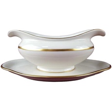 Sauciere mit Teller Eschenbach Bavaria Elfenbein Golddekor W308 1tlg.