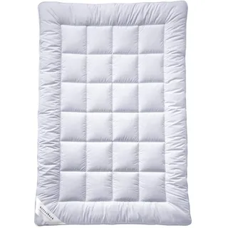 billerbeck Bettdecke S20 UNO - Ganzjahresdecke – 135 x 200 cm – AIRFILL - Hohlfaser-Füllung, Baumwollbezug mit Aloe-Vera-Veredelung, Weiß