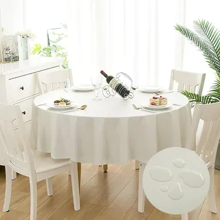 CALIYO Tischdecke Abwaschbar, PVC Tischdecken, Tischdecke Outdoor Rund für Küche, Wohnzimmer, Esszimmer, Balkon und Garten 100cm/ 120cm/ 140cm