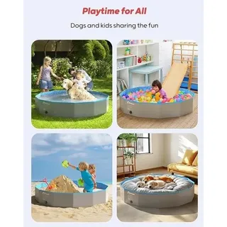 Hundebadewanne - Schwimmbecken für Hunde und Katzen, Hundepool, Sommer 180,34 x 180,34 x 30,48 cm