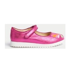Girls M&S Collection Kids' Butterfly Mary Jane Shoes (4 Small - 2 Large) - Pink Mix, Pink Mix - 5 Small