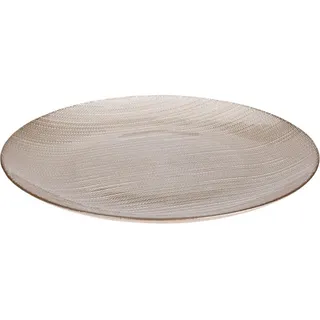 Home Styling Collection Glasteller Karneol Ø 28 cm , Goldfarben , Glas , Geschirr, Teller