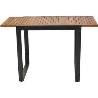Merxx Gartentisch Naxos graphit 80 (120) x 70 cm, ausziehbar - Aluminium/Akazie - Grau