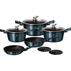 Bild von BerlingerHaus BH1884 10 pcs cookware set Metallic Line Aquamarine Edition aquam, Pfanne + Kochtopf, Mehrfarbig