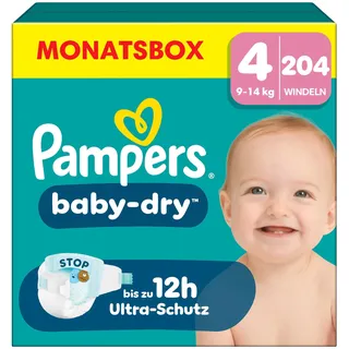 Pampers Baby-Dry Gr. 4 (9-14 kg) 204 St.