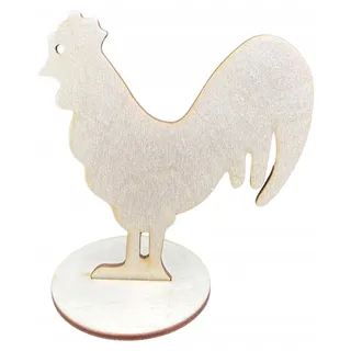 SznurkiPolskie Holz-Hahn Ostern Decoupage Deko-Figur