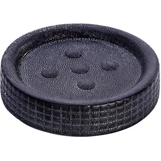 Wenko Seifenablage Polaris Jet Anthrazit Keramik - Seifenschale ideal für Handseife, Keramik, 11 x 2.5 x 11 cm, Anthrazit, 2.5 x 11 x 11 cm