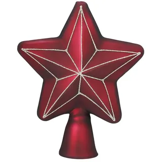 MAGIC by Inge Christbaumspitze »Vintage Rose, Weihnachtsdeko rot, Christbaumschmuck« hochwertiger Echtglas-Weihnachtsschmuck, Höhe ca. 17 cm, rot