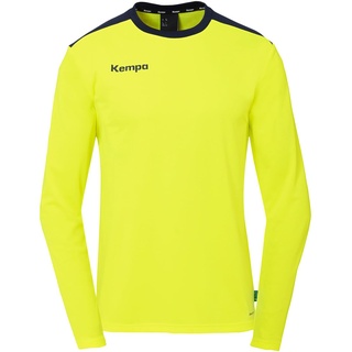 Kempa Unisex Emotion 27 Langarmshirt Sweatshirt, Fluo Gelb/Marine, 152 EU