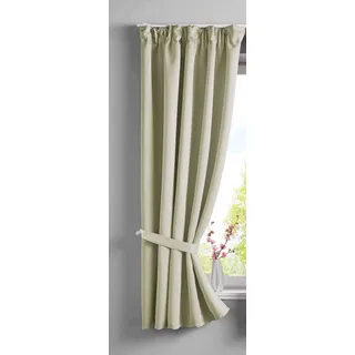 Gardinenbox Vorhang Blickdicht »Newyork« verdeckte Schlaufen Beige HxB 160x140 cm 1er-Pack Thermo-Gardine Verdunkelungsvorhang Blackout schalldämmend ÖKOTEX Kräuselband Raffhalter, 202020610